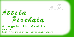 attila pirchala business card